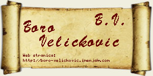 Boro Veličković vizit kartica